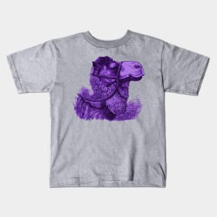 Purple Camel Illustration Kids T-Shirt